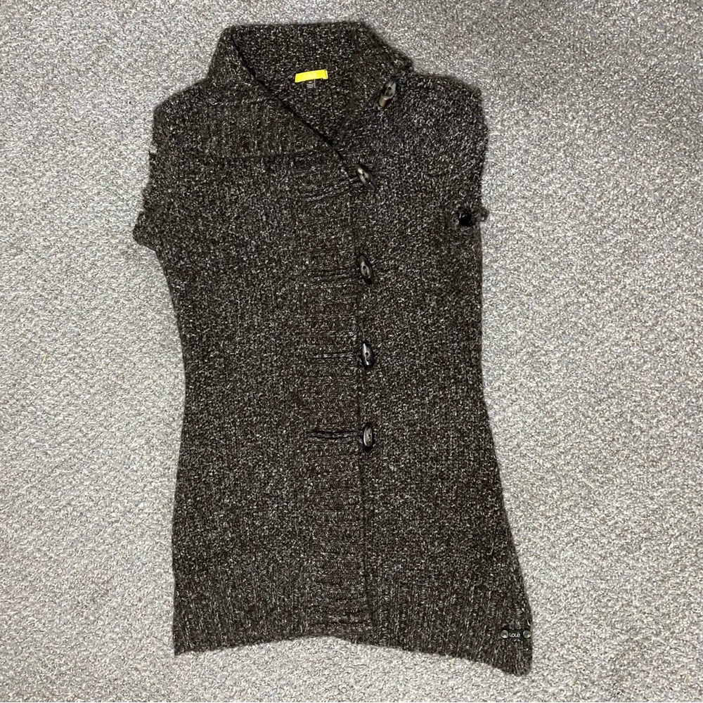 Lole Womens Medium Sleeveless Buttondown Long Sweater EUC